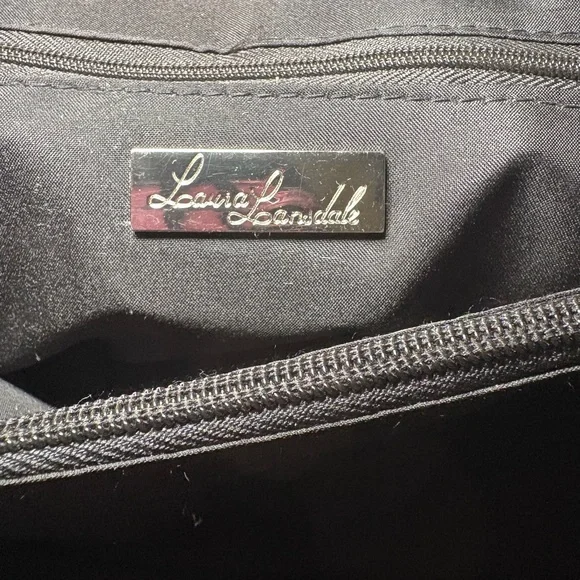 Laura Lansdale Women's Silver Leather Shoulder Bag Vintage - Picture 6 of 7